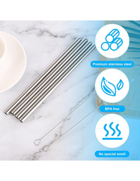 4 Pajitas de Acero Inoxidable Lasuroa para Botellas Owala 24oz 32oz