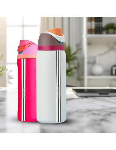 4 Pajitas de Acero Inoxidable Lasuroa para Botellas Owala 24oz 32oz