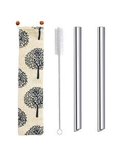 Popotes Reutilizables Morneve de Acero Inoxidable 12mm 2PCS