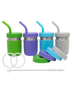 Tazas 2-en-1 WeeSprout para Niños - Acero Inoxidable 8 oz