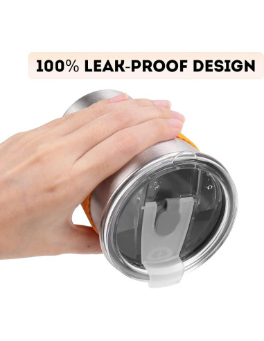 Tazas de Acero Inoxidable Yummy Sam 12oz con Pajitas - 5 Piezas