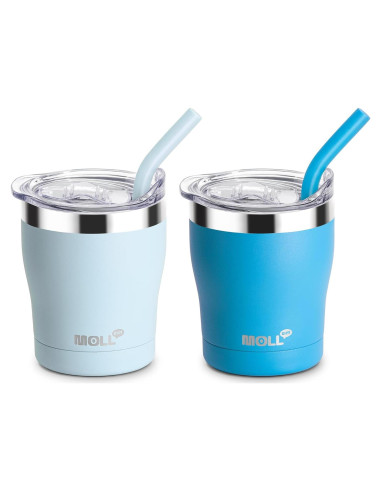 Vasos para Niños Mollcity 2 Paquete 266ml Acero Inoxidable
