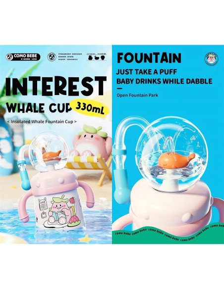 Taza de Acero Inoxidable LIONICE 710ml con Chorro de Ballena Taza de Acero Inoxidable LIONICE 710ml con Chorro de Ballena