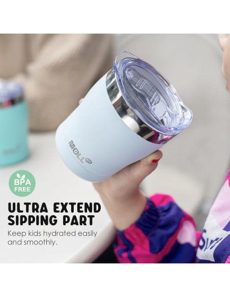 Vasos para Niños Mollcity 2 Paquete 266ml Acero Inoxidable