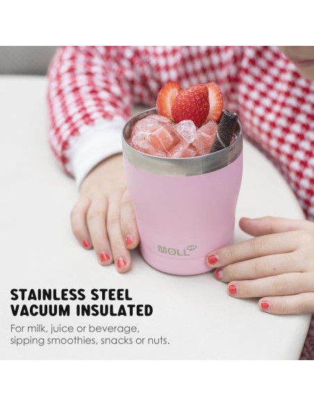 Vasos para Niños Mollcity 2 Paquete 266ml Acero Inoxidable
