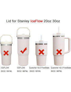 Tapa de Reemplazo Rimoleur para Stanley 30 oz - 2 Piezas 2