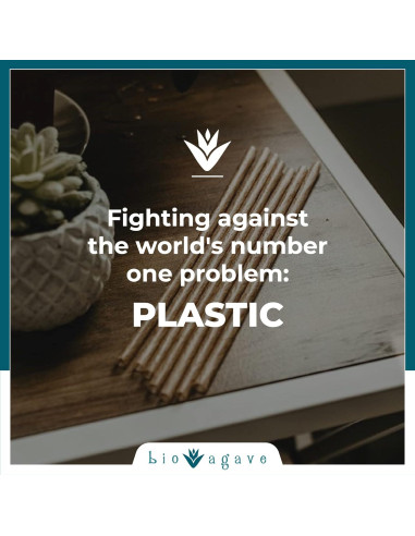 Pajitas Biodegradables BIO AGAVE 150 Pcs 15 cm Cortas