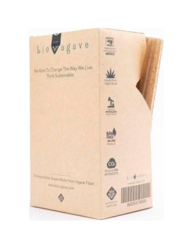 Pajitas Biodegradables BIO AGAVE 150 Pcs 15 cm Cortas