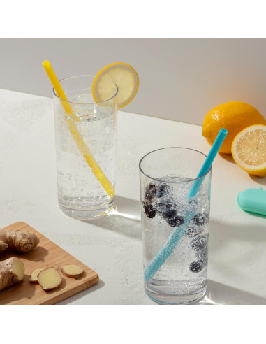 Pajitas de Silicona Reutilizables GIR Brooklyn 2-Pack
