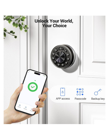 Cerradura Inteligente Veise Plata con App y Teclado Digital