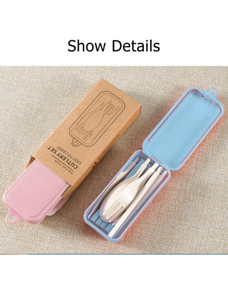 Juego de Utensilios Reutilizables OULIGET Plegables 2 Piezas