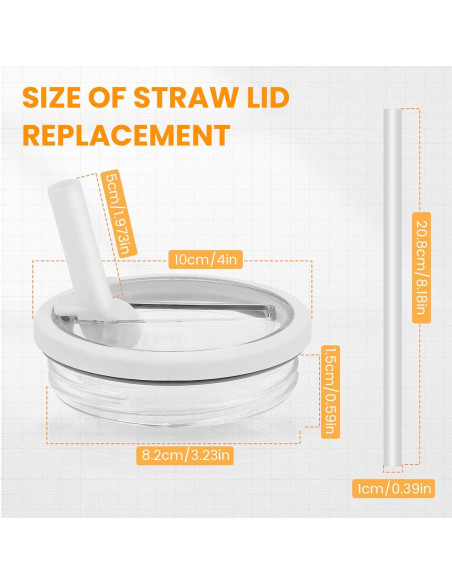 Tapa de Popote Flip Mefosi 40 Oz a Prueba de Fugas Blanca Tapa de Popote Flip Mefosi 40 Oz a Prueba de Fugas Blanca