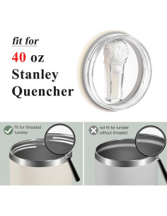 Paquete de 2 tapas de paja SBMKK para vaso Stanley 40 oz 2