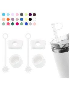 Juego de Tapas de Silicona DUNLAGUE a Prueba de Derrames 2Pcs