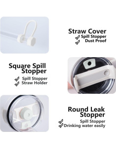 Juego de Tapas de Silicona DUNLAGUE a Prueba de Derrames 2Pcs 2