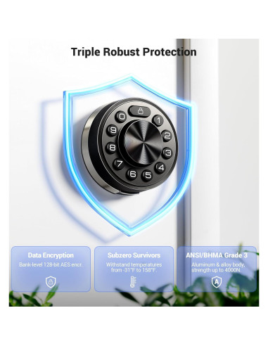 Cerradura Inteligente Veise Plata con App y Teclado Digital