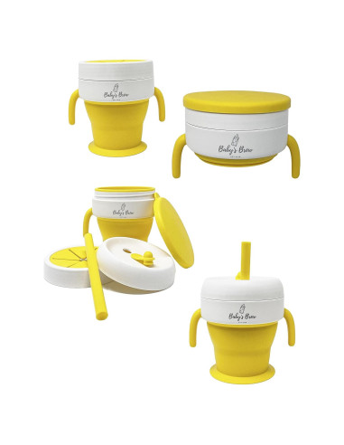 Taza Plegable 2 en 1 Baby's Brew Amarillo - Silicona BPA Free