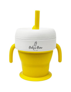 Taza Plegable 2 en 1 Baby's Brew Amarillo - Silicona BPA Free 2