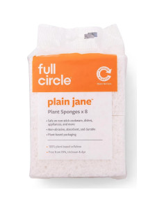 Esponjas de Celulosa Natural Full Circle Plain Jane - Paquete de 8 2