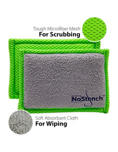 Esponja de Cocina NoStench 4 Piezas Microfibra Antibacteriana 2