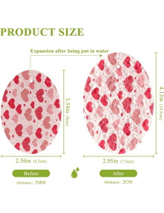 3 Esponjas de Fregar Jihqo Corazón Rojo para Cocina y Baño 2