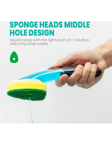 Kit de Manija Dish Wand HELIME con 5 Recargas Sin Rasguños