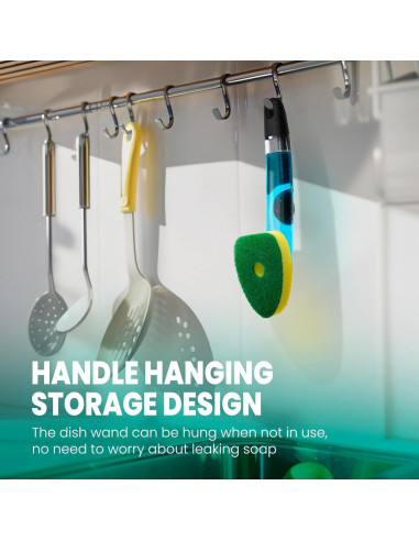 Kit de Manija Dish Wand HELIME con 5 Recargas Sin Rasguños