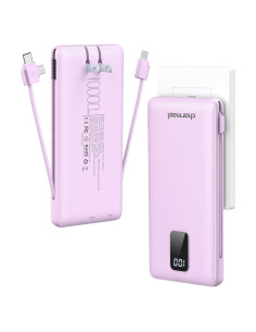 Cargador Portátil Charmast 10000mAh con Cables Integrados