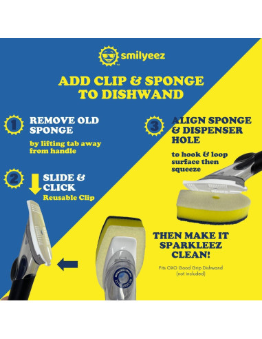 Repuestos de Esponja Sin Plástico Smilyeez para OXO Good Grip - 6 Unidades