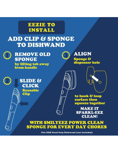 Repuestos de Esponja Sin Plástico Smilyeez para OXO Good Grip - 6 Unidades