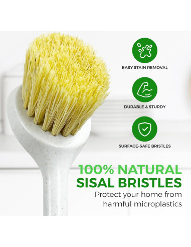 Juego de 2 cepillos de fregado AIRNEX de bambú y sisal
