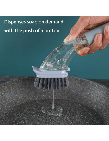 Cepillo de Cocina DAPOWER con Dispensador de Jabón Reemplazable