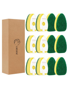 Recargas de Esponja Sin Rayones LMSMW 12 Unidades para Varita de Platos