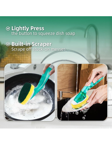 Recargas de Esponja Sin Rayones LMSMW 12 Unidades para Varita de Platos