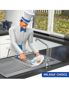 Cepillo Redondo para Platos MR.SIGA - Paquete de 3 Unidades 2