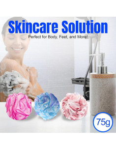 Esponjas de Baño de Malla Multicolor - Paquete de 4 Unidades 2