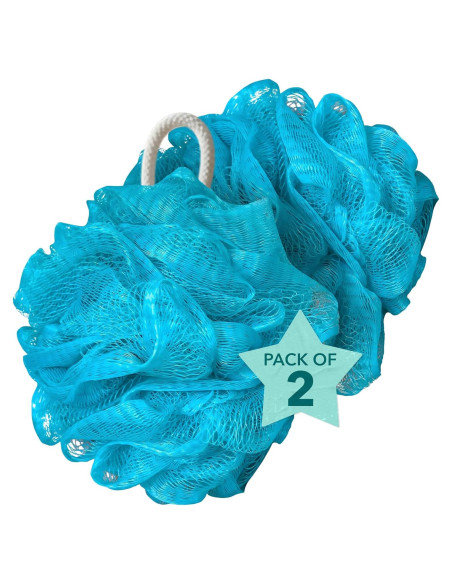Set de 2 Lufas Exfoliantes Rengra Azul XL para Ducha