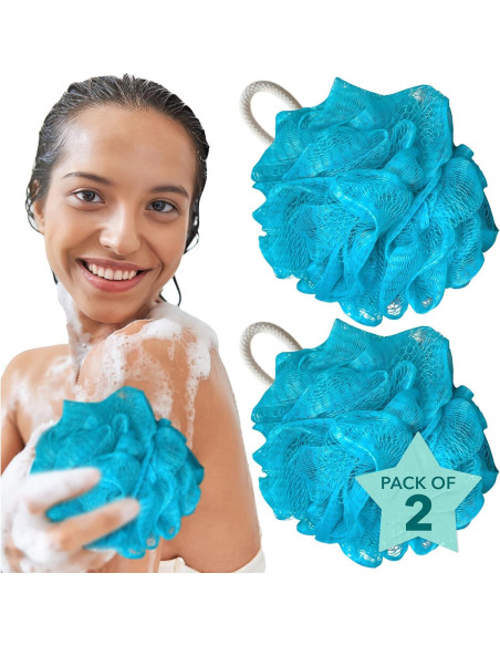 Set de 2 Lufas Exfoliantes Rengra Azul XL para Ducha