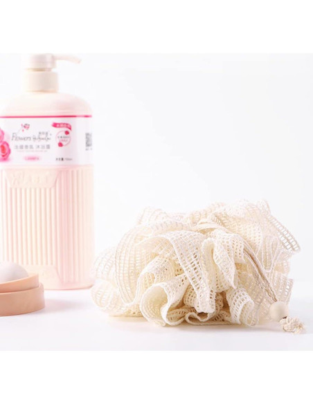 Esponja de Baño UUYYEO de Cáñamo 13 cm Exfoliante Suave