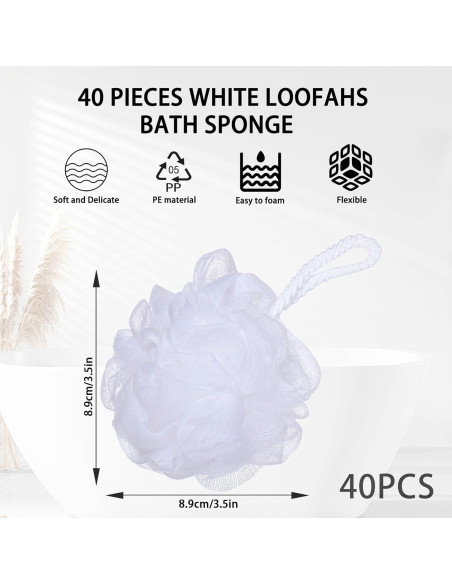 Paquete de 40 esponjas de loofah para baño AM556488_1
