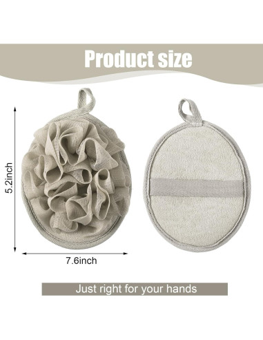 12 Puff de Ducha Exfoliantes Zopeal Lavables 13.2x19.3cm