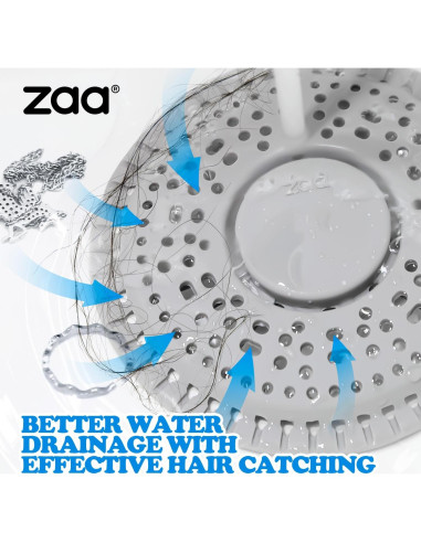 Captador de Cabello ZAA para Drenaje de Ducha Gris 14 cm