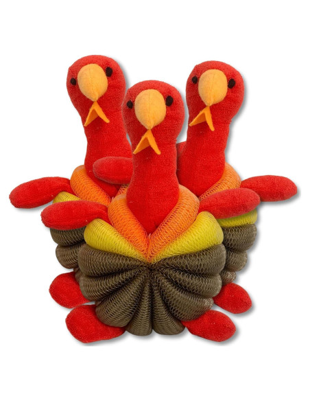 Esponjas de Baño Linda - Puff de Cuerpo Suave, Paquete de 3