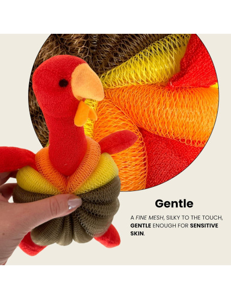 Esponjas de Baño Linda - Puff de Cuerpo Suave, Paquete de 3