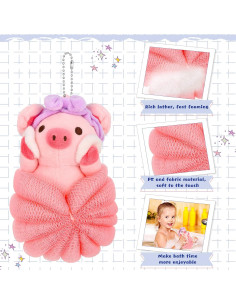 Esponjas de Baño Luffa para Niños Vesici - 2 Piezas Animales 2