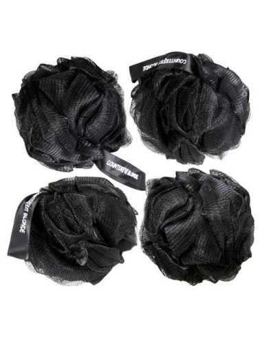 Esponjas de Ducha Exfoliantes de Lufa Negra Kangaroo - Paquete de 4