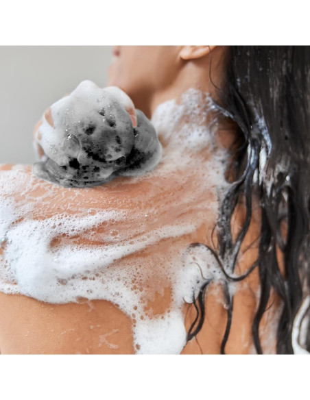 Esponjas de Ducha Exfoliantes de Lufa Negra Kangaroo - Paquete de 4 Esponjas de Ducha Exfoliantes de Lufa Negra Kangaroo - Paquete de 4