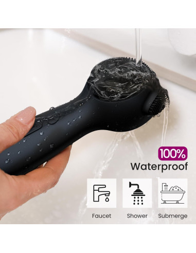 Exfoliador Facial Eléctrico Kpyphm Recargable IPX7 Negro