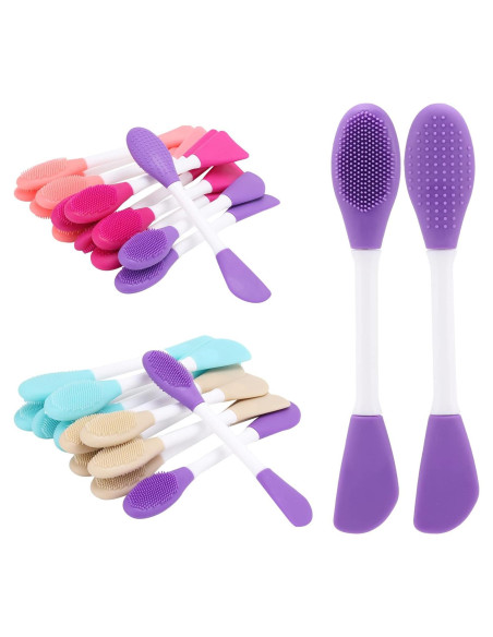 20 Pcs Aplicador de Mascarilla Facial Silicona Tbestmax 2 en 1 20 Pcs Aplicador de Mascarilla Facial Silicona Tbestmax 2 en 1