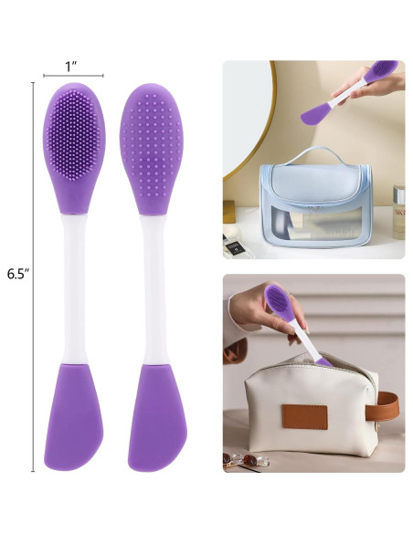 20 Pcs Aplicador de Mascarilla Facial Silicona Tbestmax 2 en 1 20 Pcs Aplicador de Mascarilla Facial Silicona Tbestmax 2 en 1